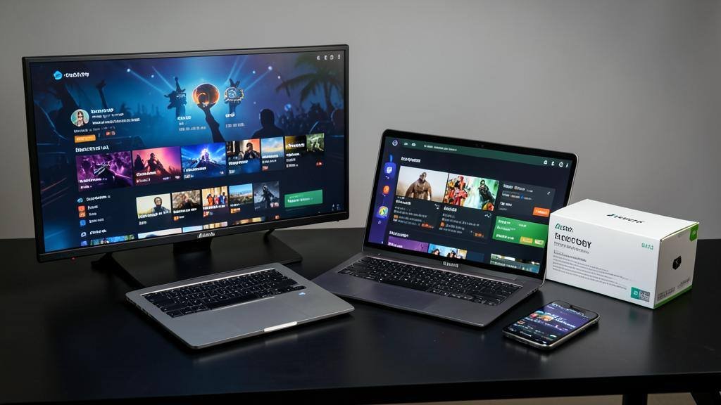 B1G Player running on smart TV, laptop, tablet and phone
